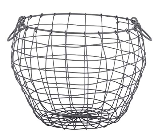 Esschert Design Draht Korb -MITTEL- rund Ø 36,4 cm Griffe Dekoration Garten Deko von Esschert Design