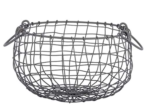 Esschert Design Draht Korb -MITTEL- rund Ø 26 cm Griffe Dekoration Garten Deko von Esschert Design