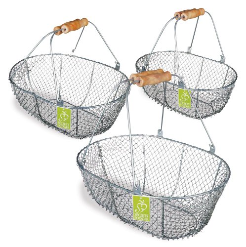 Esschert Design Drahtkörbe, 3-er Set, Silber, W2026 von Esschert Design