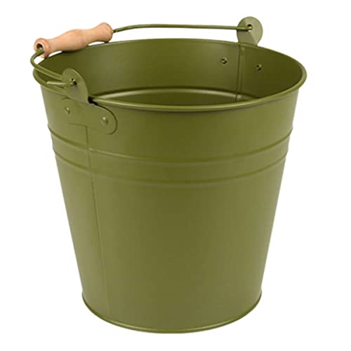 Esschert Design Eimer 4,9 Liter - Metall verzinkt (Dunkelgrün) von Esschert Design