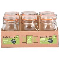 Esschert Design Einmachgläser 6er Set mit Bügelverschluss, 230 ml Größe L, Marmeladen Gläser zum Einkochen, Bügel Glas mit Einmachring von Esschert Design