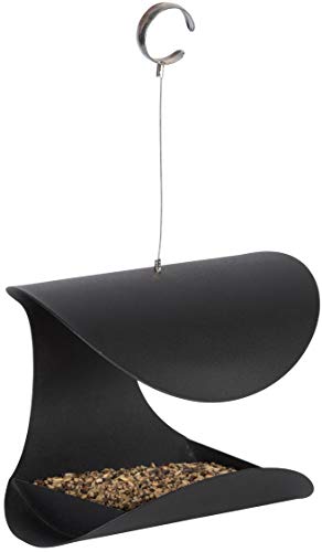 Esschert Design FB438 Vogelfutterstation zum Aufhängen, Metall, groß, Schwarz von Esschert Design