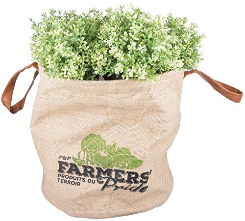 Esschert Design Farmers' Pride Pflanztasche L aus Jute, PE und PU, 40,0 x 40,0 x 39,0 cm von Esschert Design