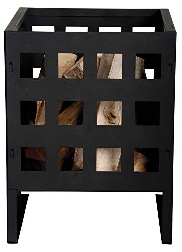 Esschert Design Feuerkorb, Feuerstelle, rechteckig in schwarz, ca. 31 cm x 31 cm x 40 cm von Esschert Design