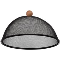 Esschert Design Fliegenhaube Schwarz Ø 30 cm Tellerglocke mit Trageknauf, Teller Abdeckung für Lebensmittel beim Grillen von Esschert Design