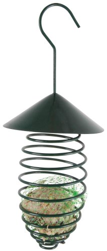 Esschert Design Futterfeder mit Dach aus Metall, zum Aufhängen, Gefäß für Futterbälle, Futterkugeln, ca. 24 cm hoch Esschert Design Futterfeder mit Dach aus Metall, zum Aufhängen, Gefäß für Futterbälle, Futterkugeln, ca. 24 cm hoch von Esschert Design