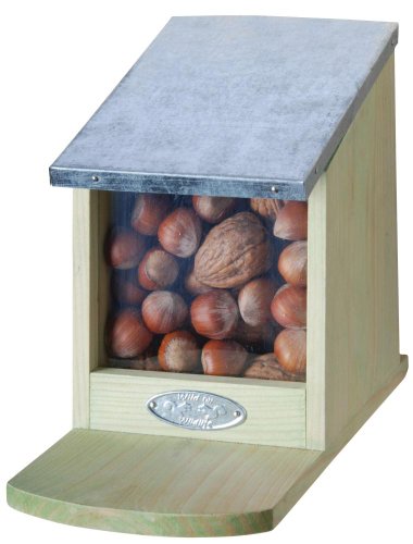 Futterhaus Eichhörnchen Futterautomat Futterstation Holz 12 x 17,5 x 22,5 cm von Esschert Design