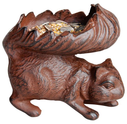Esschert Design Futterschale, Vogeltränke Motiv Eichhörnchen, ca. 15 cm x 11 cm x 14 cm von Esschert Design