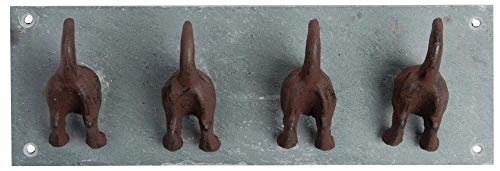 Esschert Design Garderobenleiste, Hakenleiste Motiv Hundeschwanz mit 4 Haken, ca. 30 cm x 7 cm x 10 cm Esschert Design Garderobenleiste, Hakenleiste Motiv Hundeschwanz mit 4 Haken, ca. 30 cm x 7 cm x 10 cm von Esschert Design