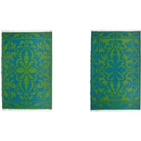 Esschert Design Gartenteppich Perser grün-blau 241 x 151 cm, wasserresistente Schuhmatte von Esschert Design