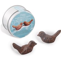 Esschert Design Geschenkbox mit 2 Vögel Freundschaft , aus rötlichem Gusseisen von Esschert Design