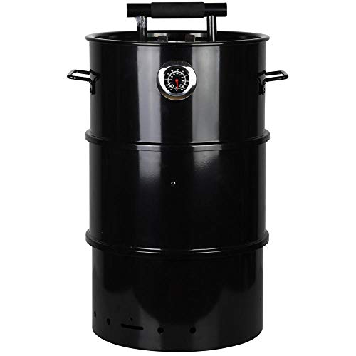 Esschert Design Grill- Räuchertonne Größe S mit Thermometer mit Zwei Griffen, Ø 37,5 x H65 cm, schwarz Esschert Design Grill- Räuchertonne Größe S mit Thermometer mit Zwei Griffen, Ø 37,5 x H65 cm, schwarz von Esschert Design
