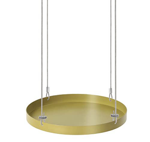 Esschert Design Hängetablett Rund Golden L von Esschert Design