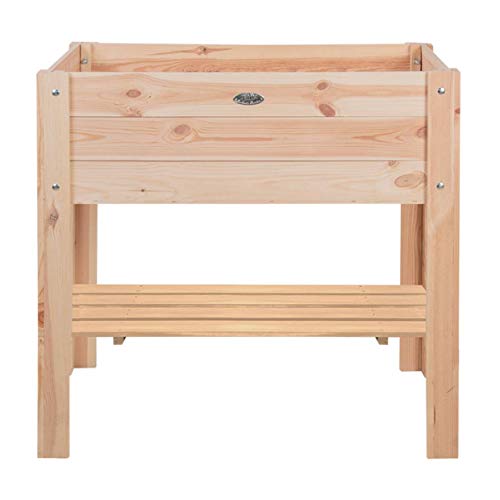 Hochbeet mit Ablage blank, Größe S, Pflanzkasten aus Holz; Kräuterbeet von NATIV