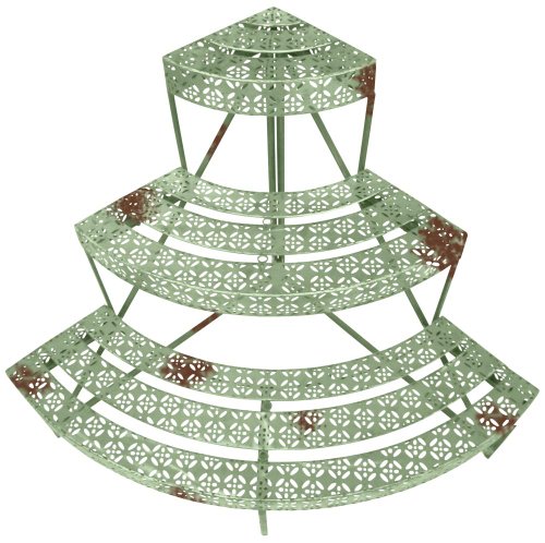 Esschert Design IH Etagere viertelrund, grün, 50 x 51 x 75, IH016 von Esschert Design