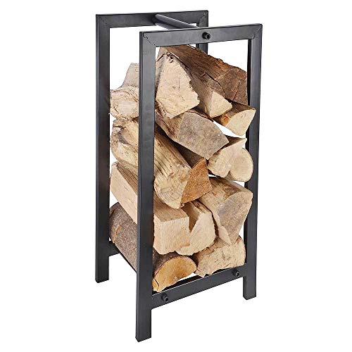 Esschert Design Kaminholzregal Feuerholzregal Brennholzregal Metall Schwarz H 60cm von Esschert Design