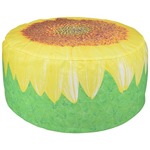 Esschert Design Outdoor Sitzkissen Sonnenblume aus Polyester, 58 x 58 x 33 cm, bequemer Sitzsack, in Blumendesign von Esschert Design