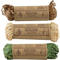 Esschert Design Raffia, Bindematerial für Pflanzen, 100% natürlich, farbig sortiert von Esschert Design