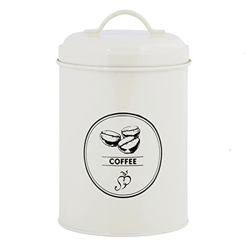 Esschert Design Retro Kaffee Vorratsdose Cremeweiß - Metall von Esschert Design