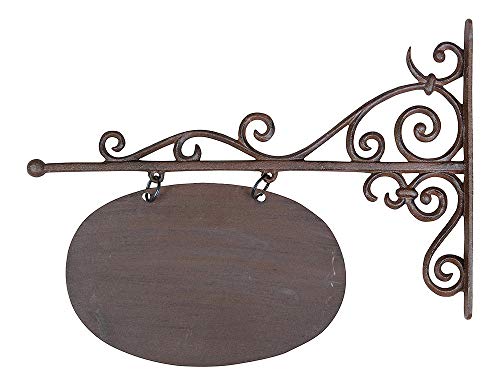 Esschert Design Rustikales Türschild Namenschild Oval Gusseisen Antik-Braun von Esschert Design