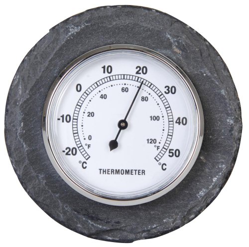 Esschert Design Schiefer Thermometer rund, schwarz, 10 x 4 x 10, LS226 Esschert Design Schiefer Thermometer rund, schwarz, 10 x 4 x 10, LS226 von Esschert Design