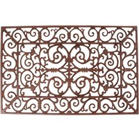 Esschert Design Schmutzfangmatte, Fußmatte in antik aus Gusseisen, rechteckig, ca. 72 cm x 46 cm von Esschert Design