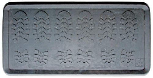 Esschert Design Schuhablage für 3 Paar, Stiefelablage, Stiefelschale, Schuhschale, Stiefelmatte, Schuhmatte in grau, ca. 80 cm x 40 cm x 2,2 cm von Esschert Design