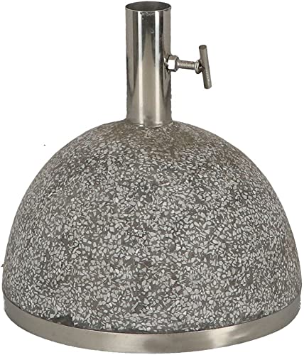 Esschert Design Sonnenschirmständer, Sonnenschirmfuß granito in grau, 11,5 kg, Ø Rohr innen: 3,5 cm, Fuß Ø ca. 25 cm von Esschert Design