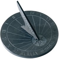 Esschert Design Sonnenuhr, aus Schiefer, Sonnenuhr Garten, Gartenuhr, rund, Durchmesser ca. 25 cm von Esschert Design