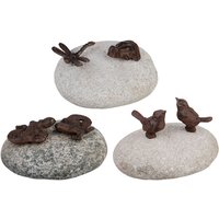 Esschert Design Stein mit 2 Tieren, 1 Stück, sortiert, ca. 19 cm x 14 cm x 14 cm von Esschert Design