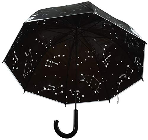 Esschert Fallen Fruits Regenschirm Transparent Stars schwarz von Esschert Design