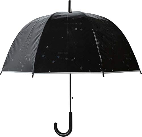 Esschert Fallen Fruits Regenschirm Transparent Stars schwarz von Esschert Design