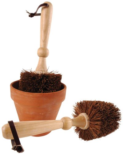 Esschert Design Blumentopf, Übertopf Bürste, Reinigungsbürste, rund, ca. 11 cm x 11 cm x 29 cm von Esschert Design