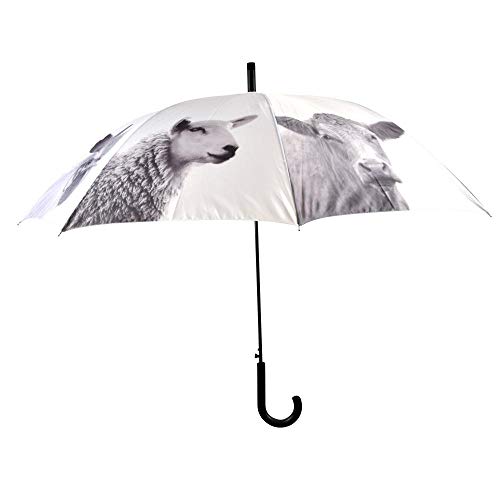 Esschert Design USA TP328 Bauernhoftiere (Kuh, Huhn, Schaf, Schweine) Regenschirm, schwarz/weiß von Esschert Design