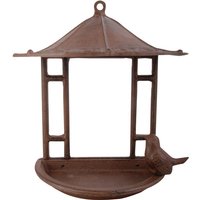 Esschert Design Vogelhaus, Vogelfutterhaus im asiatischen Stil aus Gusseisen, ca. 24 cm x 12 cm x 24 cm von Esschert Design