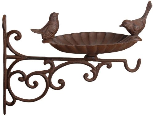 Esschert Design Wandfutterschale Gußeisen, braun, 23.6x28.1x23.4 cm, FB163 von Esschert Design