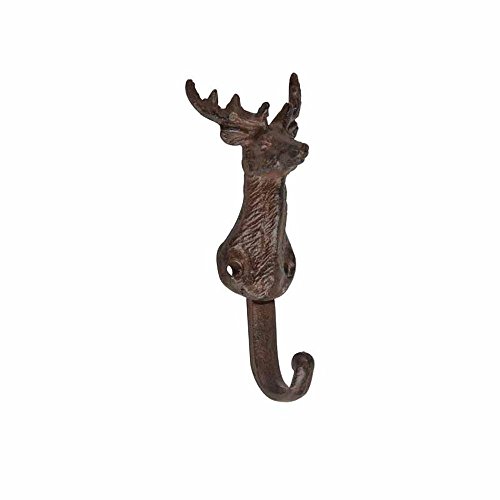 Esschert Design DB75 Rollo Rustikal Gusseisen Deer Brustumfang Single Haken von Esschert Design