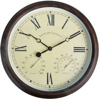 Esschert Design Wanduhr, Gartenuhr aus Kunststoff mit römischen Ziffern, ca. 38 cm x 6,1 cm x 38 cm Esschert Design Wanduhr, Gartenuhr aus Kunststoff mit römischen Ziffern, ca. 38 cm x 6,1 cm x 38 cm von Esschert Design