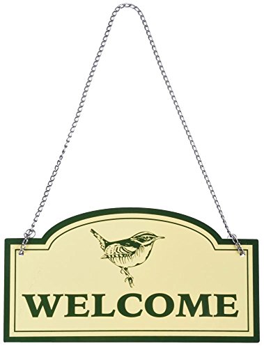 Esschert Design "Welcome" Schild aus Aluminium Metall, 20,1 x 0,1 x 11,1 cm Esschert Design "Welcome" Schild aus Aluminium Metall, 20,1 x 0,1 x 11,1 cm von Esschert Design