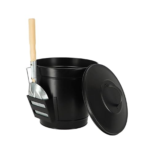 Esschert Design ff288 Ascheneimer mit Schaufel, schwarz von Esschert Design