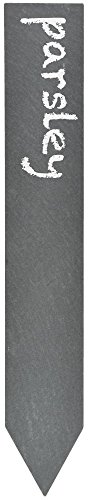 Esschert Design Schiefer Pflanzschild, 6er Set, aus dem Material „Schiefer“, 19,5 x 3,1 x 4,0 cm von Esschert Design