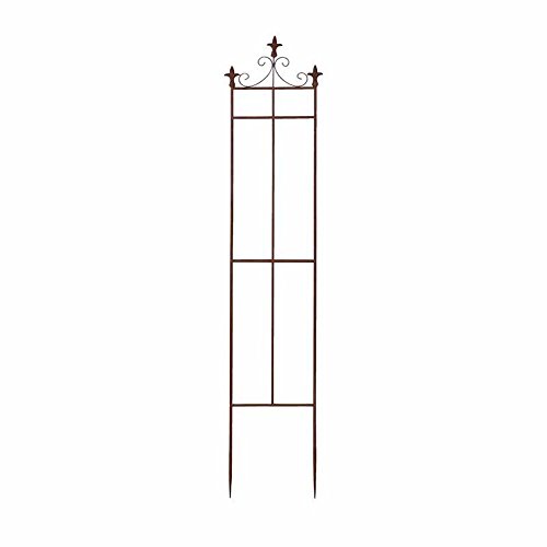 Esschert Design py62 klein 2D "Fleur de Lis" Pflanze Unterstützung – Braun von Esschert Design