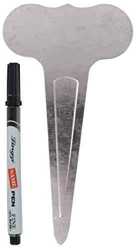 Esschert Pflanzenstecker, Kräuterstecker 6er-Set mit wasserfestem Stift, ca. 11 cm x 19 cm von Esschert Design