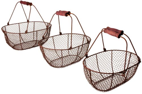 Esschert WB5 Drahtkörbe antikbraun 3-er Set von Esschert Design