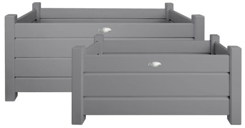 Fallen Fruits CF32G Rectangle Planter - Grey (Set of 2) von Esschert Design