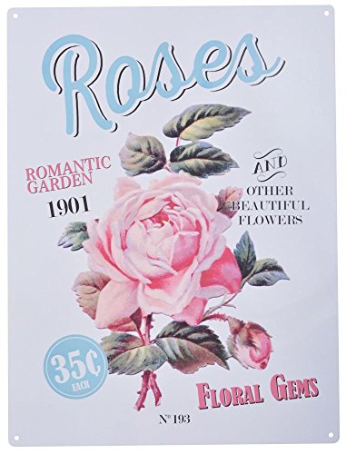 Fallen Fruits Gartenschild Metall Rosen von Esschert Design