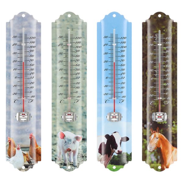 Thermometer Bauernhoftiere sortiert, Höhe ca. 30 cm Thermometer Bauernhoftiere sortiert, Höhe ca. 30 cm von Esschert Design