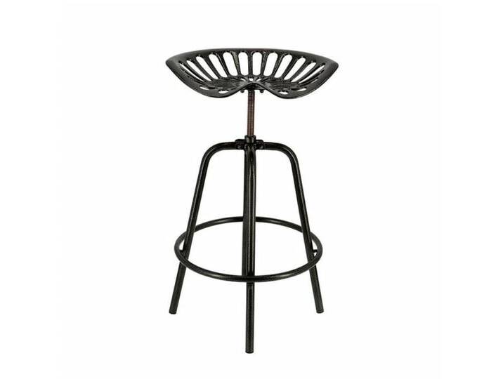 esschert design Barhocker Traktor-Barstuhl Schwarz (1 St), schwarz, Schwarz von Esschert-Design