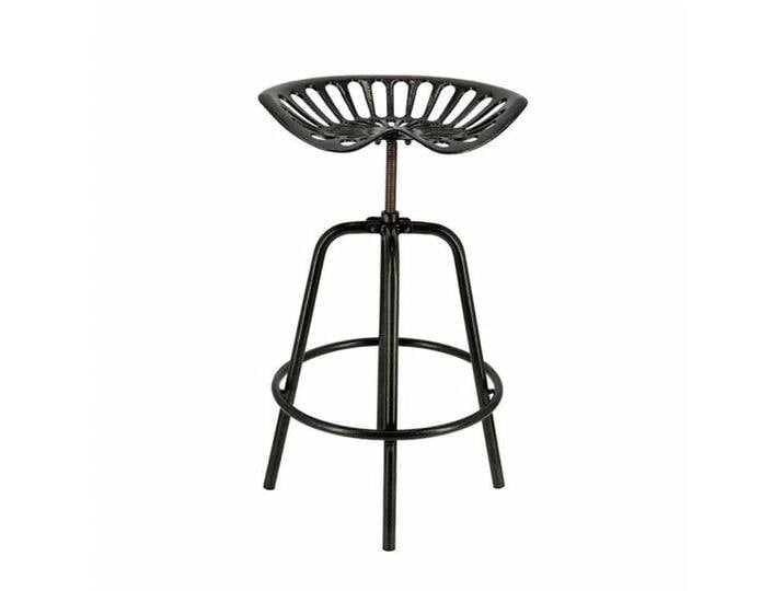 esschert design Barhocker Traktor-Barstuhl Schwarz (1 St), schwarz, Schwarz von Esschert-Design