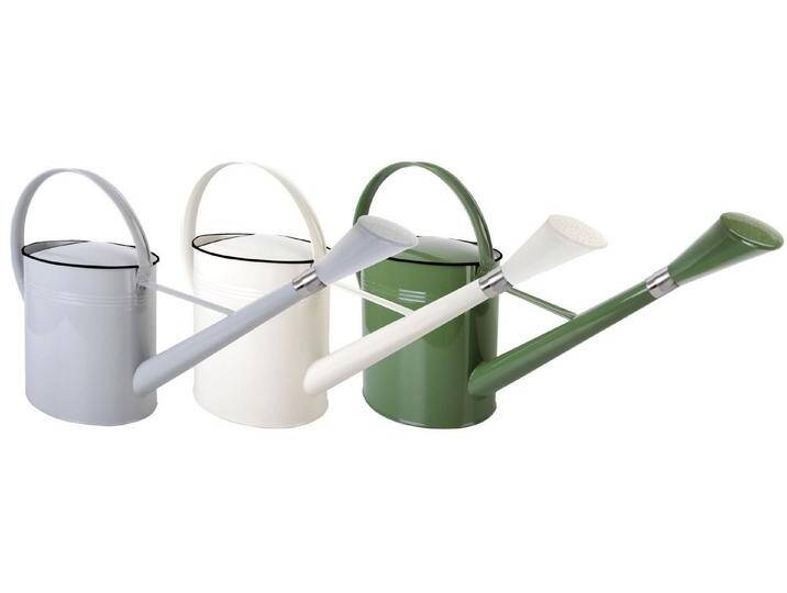 esschert design Gießkanne (Set, 2-tlg), Wasserkanne, aus Metall, Maße: 72 x 18 x 37 cm, bunt grau grün, 2 tlg. von Esschert-Design